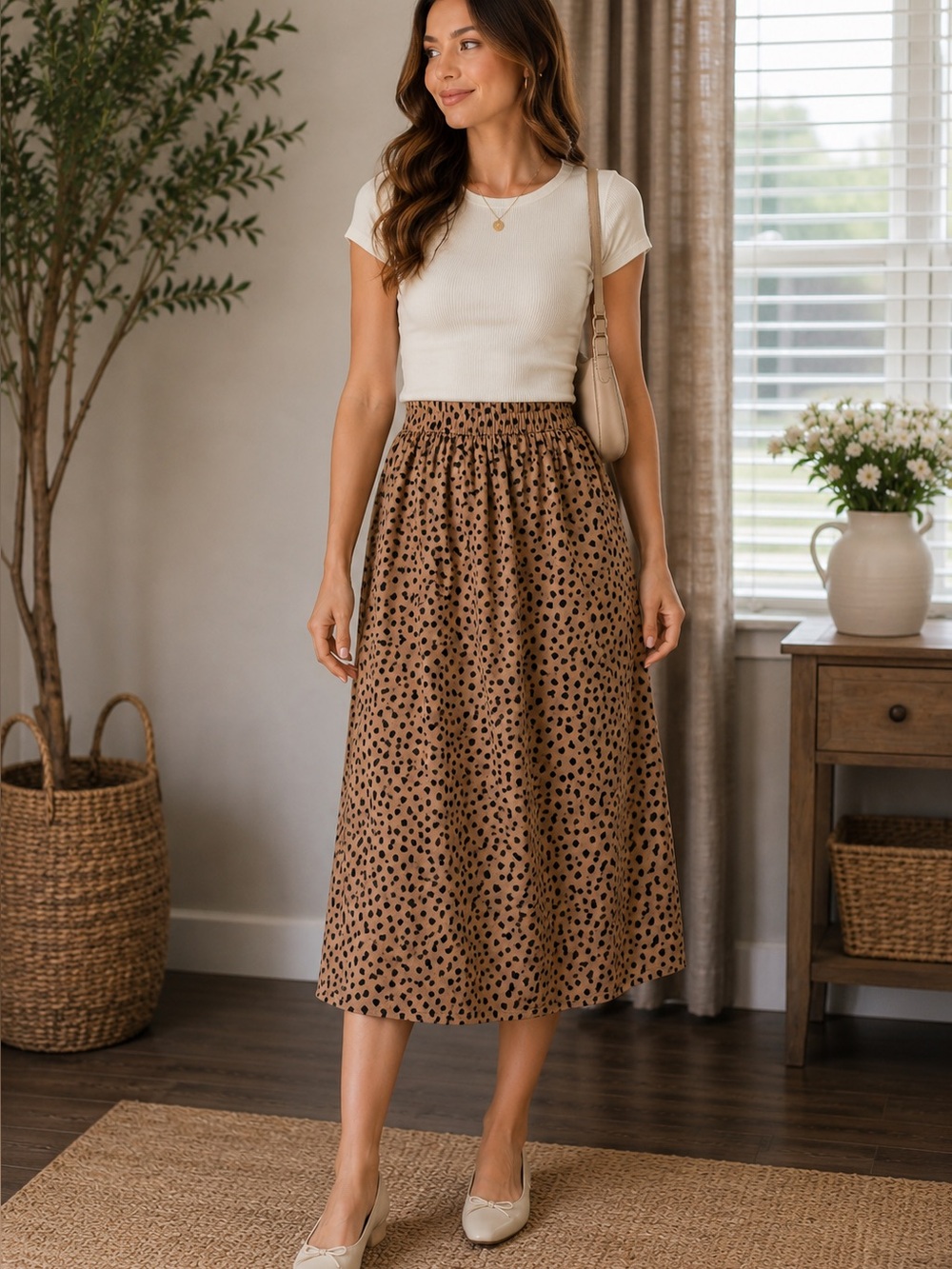 SHEIN A Line Neutral Skirt